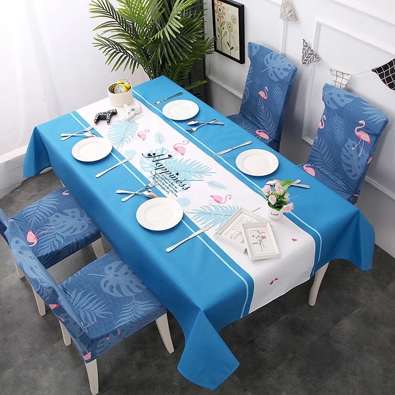 Bluejw Printed Fitted Table Cloth Polyester Waterproof Table Clothes for Restaurants - Image 4